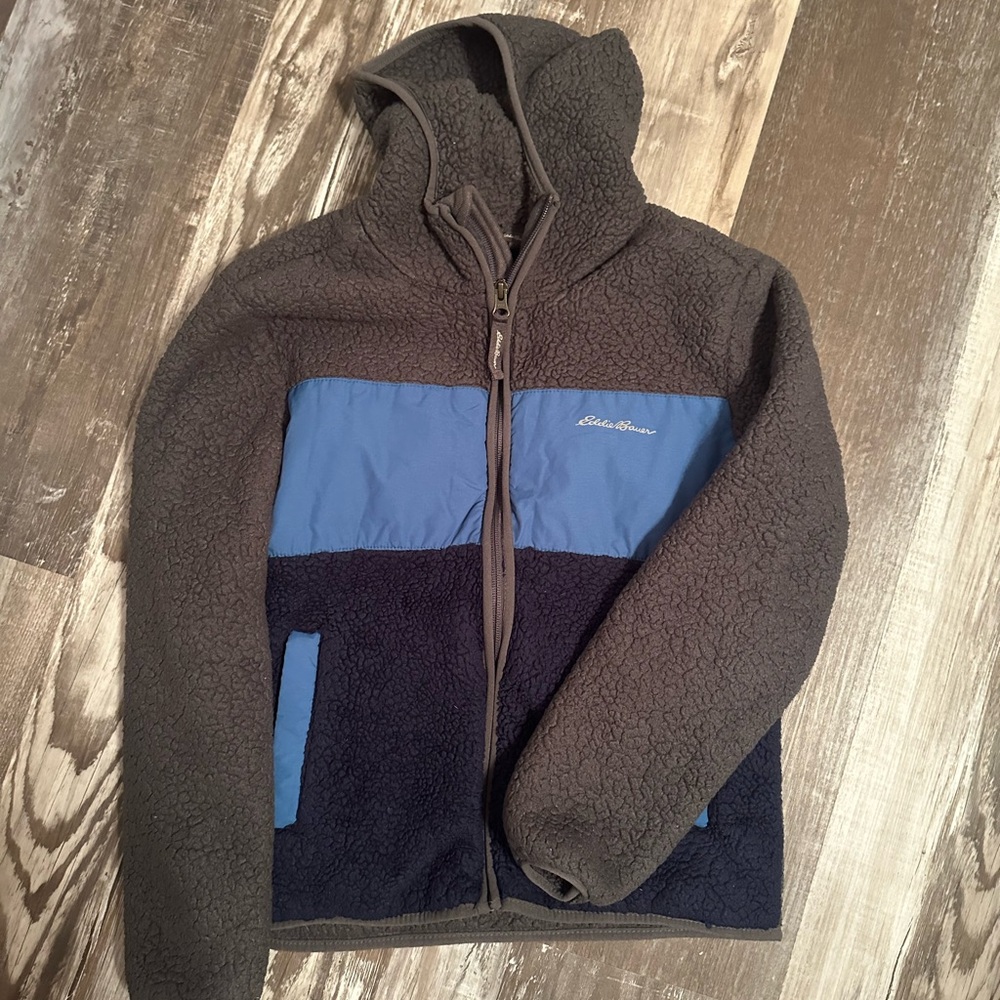 Eddie Bauer Blue and Gray kids Fleece Jacket